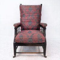 Philip Webb for Morris & Co – Aesthetic Ebonised Walnut Reclining Armchair - Thumbnail 2