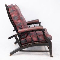 Philip Webb for Morris & Co – Aesthetic Ebonised Walnut Reclining Armchair - Thumbnail 4