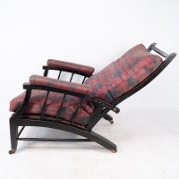 Philip Webb for Morris & Co – Aesthetic Ebonised Walnut Reclining Armchair - Thumbnail 6