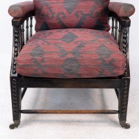Philip Webb for Morris & Co – Aesthetic Ebonised Walnut Reclining Armchair - Thumbnail 8