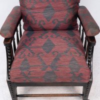 Philip Webb for Morris & Co – Aesthetic Ebonised Walnut Reclining Armchair - Thumbnail 9