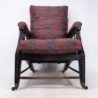 Philip Webb for Morris & Co – Aesthetic Ebonised Walnut Reclining Armchair - Thumbnail 11