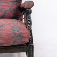 Philip Webb for Morris & Co – Aesthetic Ebonised Walnut Reclining Armchair - Thumbnail 12