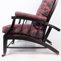 Philip Webb for Morris & Co – Aesthetic Ebonised Walnut Reclining Armchair - Thumbnail 15