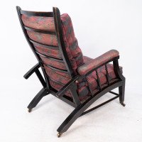 Philip Webb for Morris & Co – Aesthetic Ebonised Walnut Reclining Armchair - Thumbnail 17