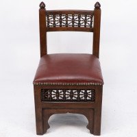 Liberty & Co., Moorish Side or Childs Chair with Mashrabiya Turned Details - Thumbnail 2