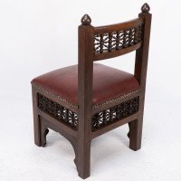 Liberty & Co., Moorish Side or Childs Chair with Mashrabiya Turned Details - Thumbnail 9