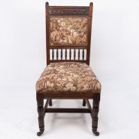 E. W. Godwin, attributed. A Set of Four Aesthetic Movement Oak Dining Chairs - Thumbnail 4