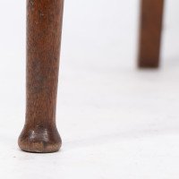 Aesthetic Movement – Walnut Lyre Back Chair with Button Seat (c.1890) - Thumbnail 12