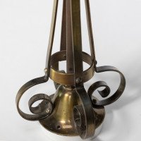 An Arts & Crafts Copper Stair Post Lantern with Matching Hall Lantern - Thumbnail 11