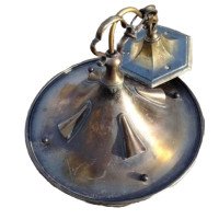 An Arts & Crafts Copper Stair Post Lantern with Matching Hall Lantern - Thumbnail 20