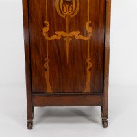 Liberty & Co., attributed. An Arts & Crafts Coal Purdonium with Inlaid Floral Details - Thumbnail 9