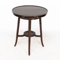 An Anglo-Japanese Walnut Side Table with Revolving Top - Thumbnail 2