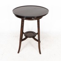 An Anglo-Japanese Walnut Side Table with Revolving Top - Thumbnail 3