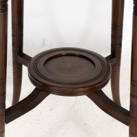 An Anglo-Japanese Walnut Side Table with Revolving Top - Thumbnail 13
