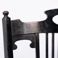 E. W. Godwin (Style Of) – Anglo-Japanese Ebonised Armchair with Leather Seat - Thumbnail 6