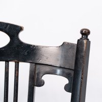 E. W. Godwin (Style Of) – Anglo-Japanese Ebonised Armchair with Leather Seat - Thumbnail 7