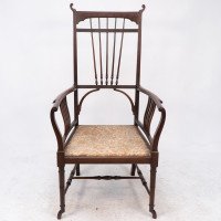 Henry Batley ( attributed. ). An Aesthetic Movement Mahogany Armchair - Thumbnail 2