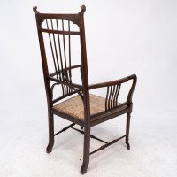 Henry Batley ( attributed. ). An Aesthetic Movement Mahogany Armchair - Thumbnail 19