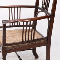 Henry Batley ( attributed. ). An Aesthetic Movement Mahogany Armchair - Thumbnail 13
