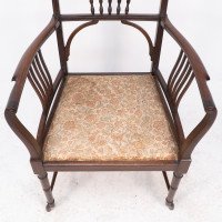 Henry Batley ( attributed. ). An Aesthetic Movement Mahogany Armchair - Thumbnail 11