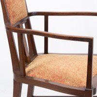 G. M. Ellwood for J. S. Henry. Arts & Crafts Armchair with Mother-of-pearl Inlays - Thumbnail 11