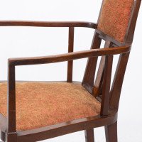 G. M. Ellwood for J. S. Henry. Arts & Crafts Armchair with Mother-of-pearl Inlays - Thumbnail 13