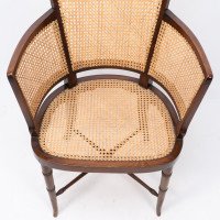Anglo-Japanese Cane-Work Armchair c.1880 - Thumbnail 7