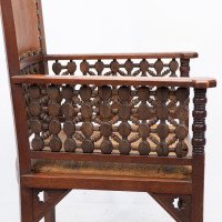 Liberty & Co. – Arts and Crafts Moorish Armchair with Original Leather Seat - Thumbnail 11