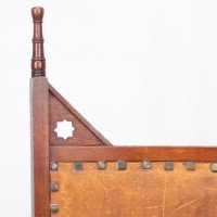 Liberty & Co. – Arts and Crafts Moorish Armchair with Original Leather Seat - Thumbnail 6