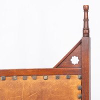 Liberty & Co. – Arts and Crafts Moorish Armchair with Original Leather Seat - Thumbnail 7