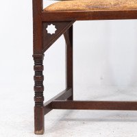 Liberty & Co. – Arts and Crafts Moorish Armchair with Original Leather Seat - Thumbnail 15