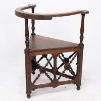 Jas Shoolbred. An Aesthetic Movement Oak Corner Armchair with Stylized Turnings - Thumbnail 19