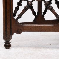 Jas Shoolbred. An Aesthetic Movement Oak Corner Armchair with Stylized Turnings - Thumbnail 15