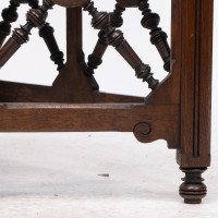 Jas Shoolbred. An Aesthetic Movement Oak Corner Armchair with Stylized Turnings - Thumbnail 16