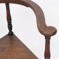 Jas Shoolbred. An Aesthetic Movement Oak Corner Armchair with Stylized Turnings - Thumbnail 11