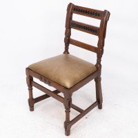 J. P. Seddon, attributed. An Aesthetic Movement Oak Side Chair with Ebonized Circles - Thumbnail 3