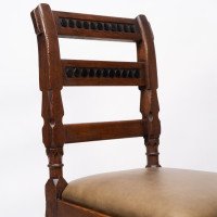 J. P. Seddon, attributed. An Aesthetic Movement Oak Side Chair with Ebonized Circles - Thumbnail 8