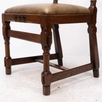 J. P. Seddon, attributed. An Aesthetic Movement Oak Side Chair with Ebonized Circles - Thumbnail 14