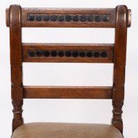 J. P. Seddon, attributed. An Aesthetic Movement Oak Side Chair with Ebonized Circles - Thumbnail 6