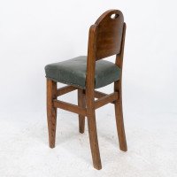 William Birch. An Arts & Crafts High Seat Music Chair with Leather Seat - Thumbnail 12