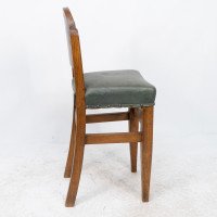 William Birch. An Arts & Crafts High Seat Music Chair with Leather Seat - Thumbnail 5