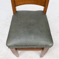William Birch. An Arts & Crafts High Seat Music Chair with Leather Seat - Thumbnail 8