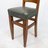William Birch. An Arts & Crafts High Seat Music Chair with Leather Seat - Thumbnail 11
