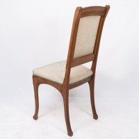 Léon Benouville, Art Nouveau Oak Desk or Side Chair with Subtle Organic Lines - Thumbnail 14