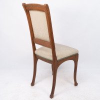 Léon Benouville, Art Nouveau Oak Desk or Side Chair with Subtle Organic Lines - Thumbnail 16