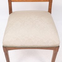 Léon Benouville, Art Nouveau Oak Desk or Side Chair with Subtle Organic Lines - Thumbnail 8