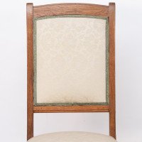 Léon Benouville, Art Nouveau Oak Desk or Side Chair with Subtle Organic Lines - Thumbnail 7
