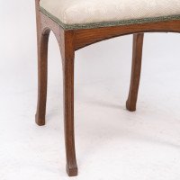 Léon Benouville, Art Nouveau Oak Desk or Side Chair with Subtle Organic Lines - Thumbnail 10