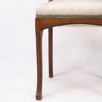 Léon Benouville, Art Nouveau Oak Desk or Side Chair with Subtle Organic Lines - Thumbnail 11